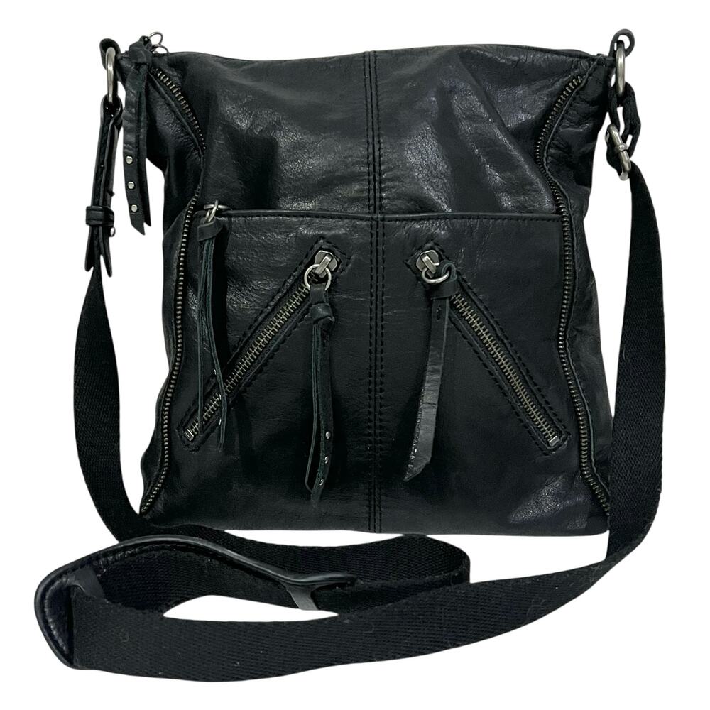 The Sak Black Leather Crossbody Bag